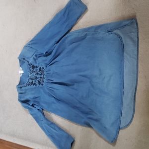 Chambray hi-low dress